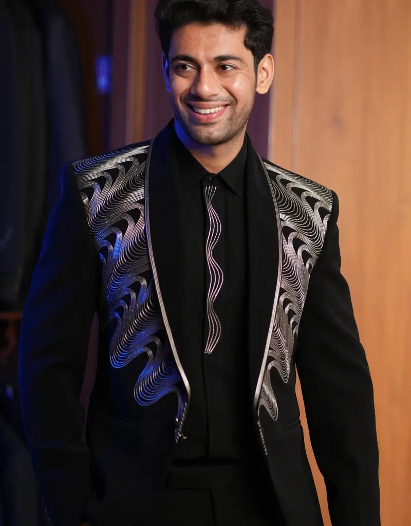Noir Wave Embellished Tuxedo