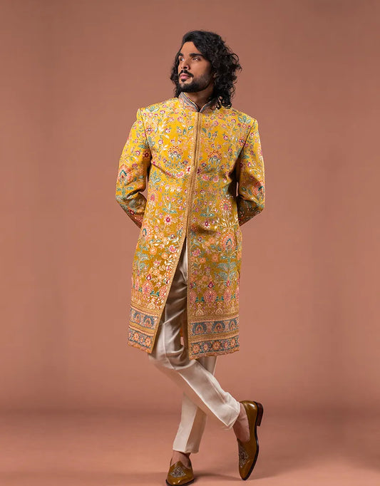 Kalamkari Kasab Sherwani