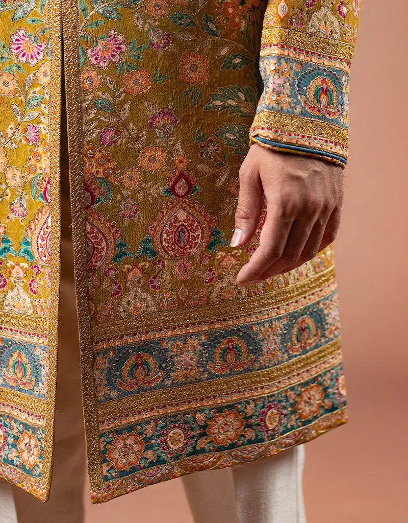 Kalamkari Kasab Sherwani