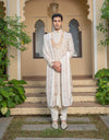 A man wearing an Imperial Brocade Sherwani from The HUB.