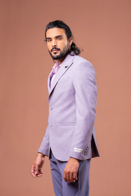 Polished Lavender Linen Blazer