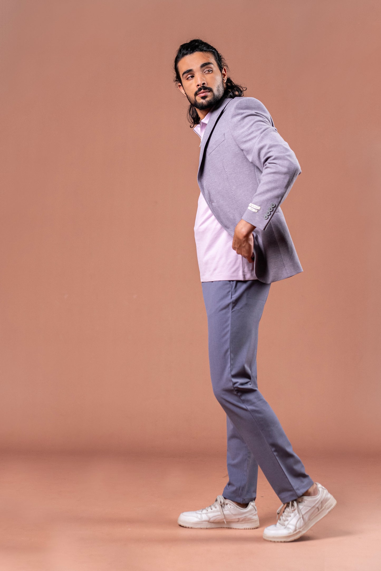 Polished Lavender Linen Blazer