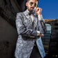 Five-piece Silk Grey Tuxedo Suit
