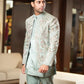 Celestial Sage Hand-Embroidered Indo-Western