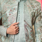 Celestial Sage Hand-Embroidered Indo-Western