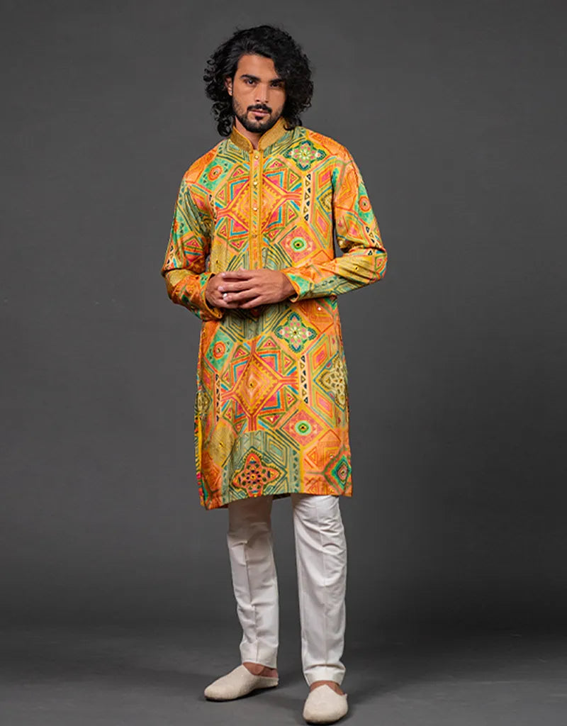 Heritage Silk Kalamkari Kurta