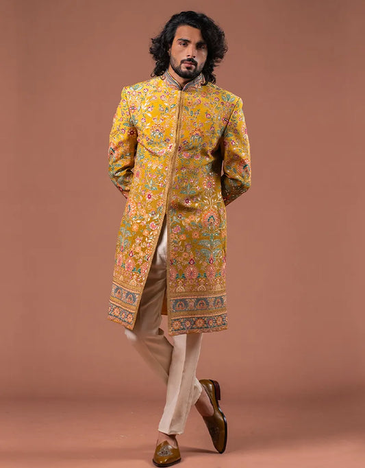 Kalamkari Kasab Sherwani