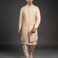 Three-piece Tikki, Zari and Hand Work Indo-western in Peach