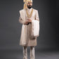 Four-piece Leather Applique Work Sherwani in Onion Pink