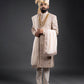 Four-piece Leather Applique Work Sherwani in Onion Pink