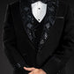 Three-piece Heavy Hand Embroidery Suit in Black