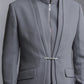 Three-piece Jodhpuri Suit Bandhgala Style in Grey