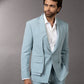 Two-piece Designer Suit in Sky Grey