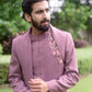 Two-piece Antique Handwork Indo-western in Mauve