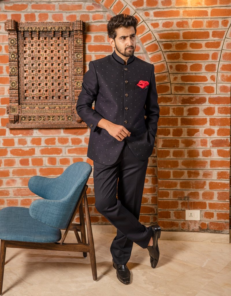 Jodhpuri Suit Black Velvet Self Designer Jodhpuri Coat Pant - Etsy | Coat  pant, Achkan, Sherwani for men